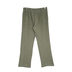 Aerie Sweatpants Womens M Olive Green Excellent Straight Leg Raw Hem Pockets